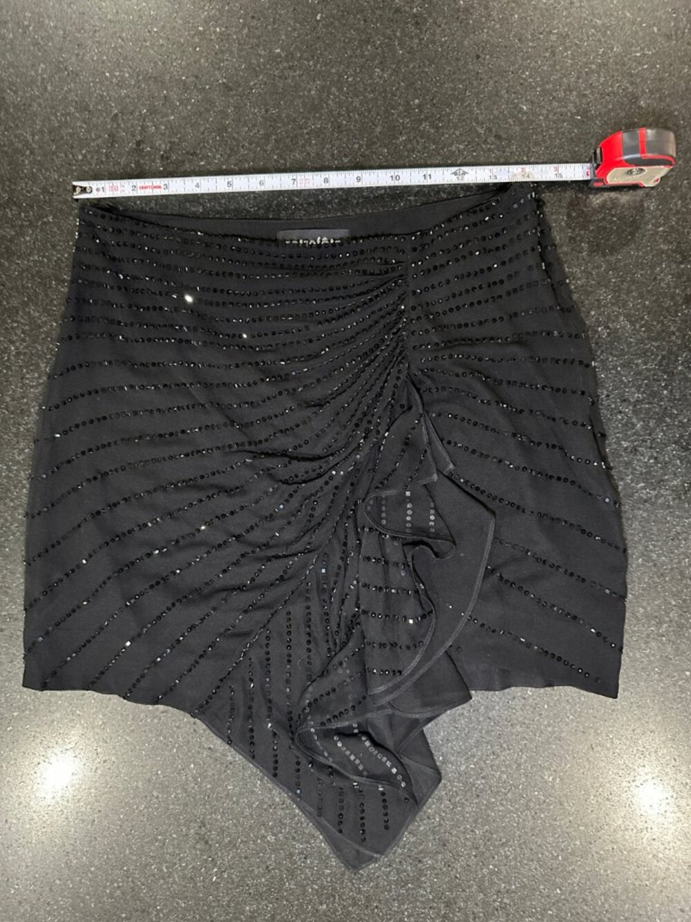 Retrofête Chaser Embellished Mini Skirt | Black | Size M - Picture 6 of 11
